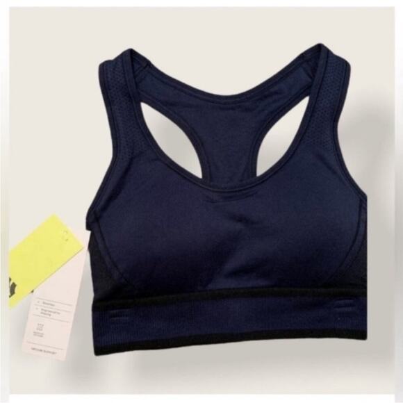 All in motion Navy seamless Sports Bra - Picture 3 of 7